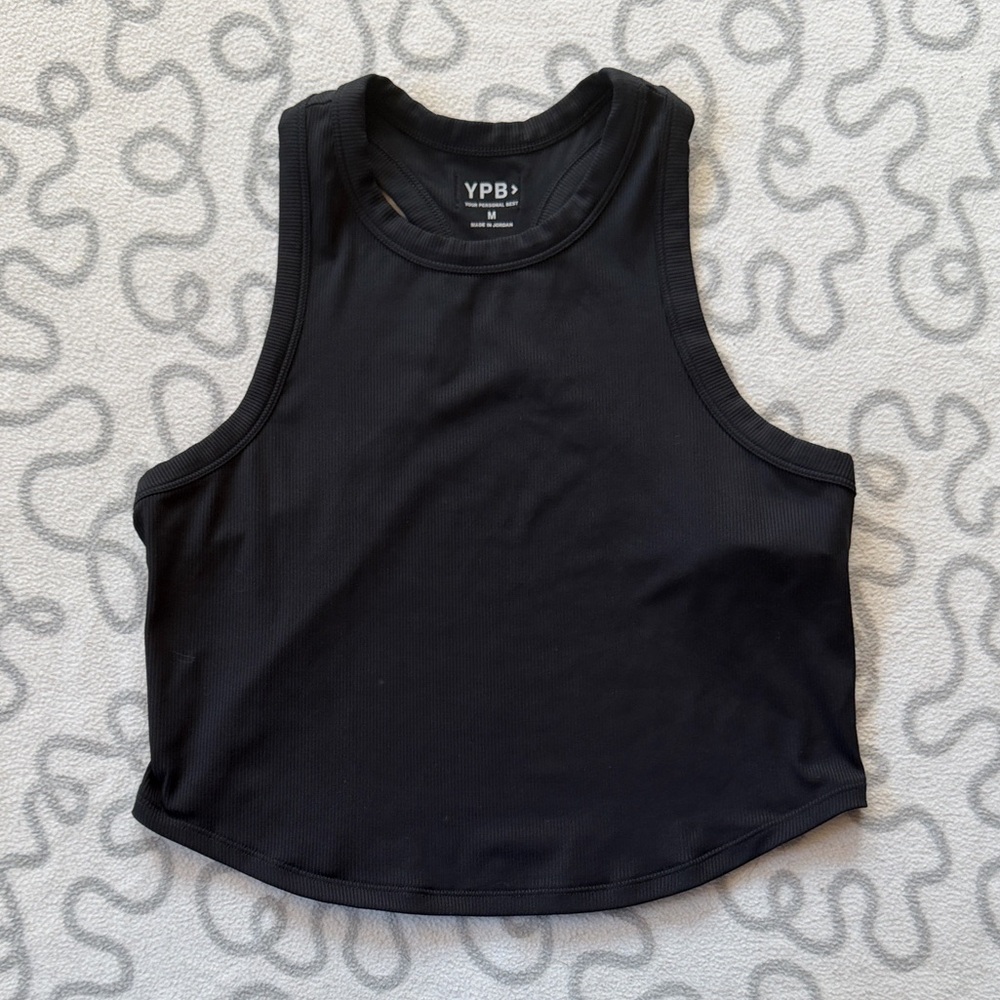 Abercrombie & Fitch YPB Black Ribbed Crop Tank